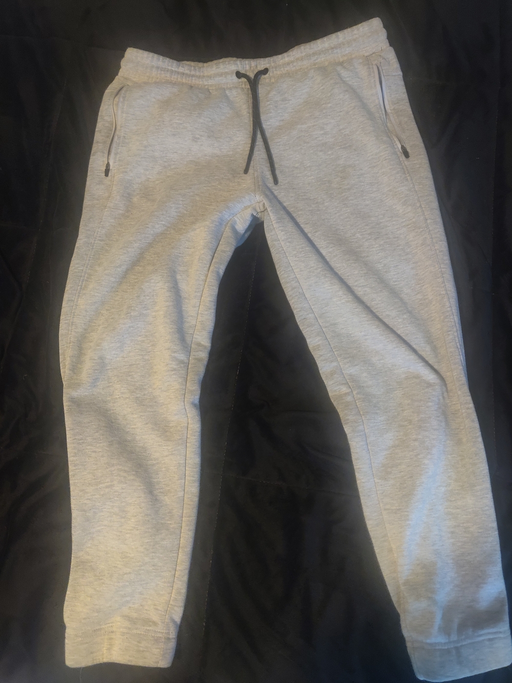 Motionwear Light Gray Men's Joggers with Black Drawstring